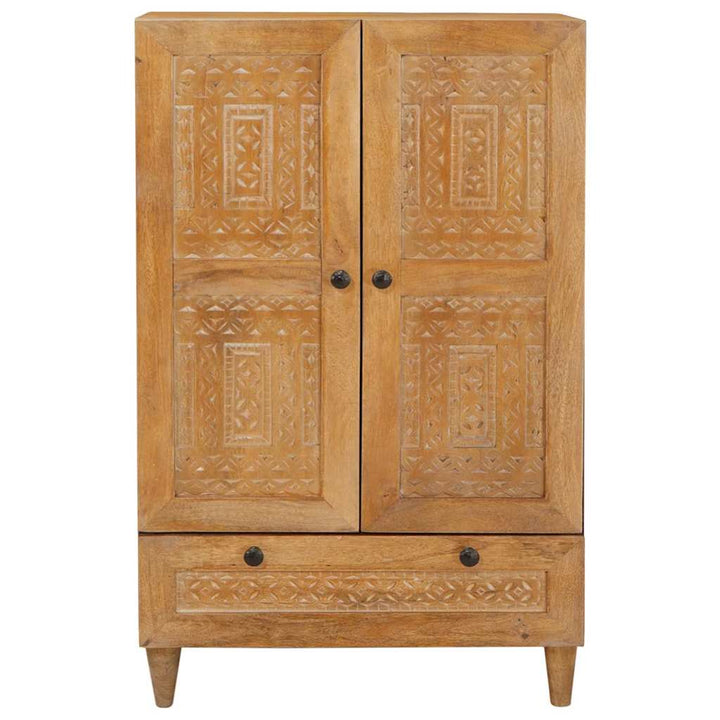 Highboard Lysebrun 60 x 33 x 100 cm Massivt mangotræ
