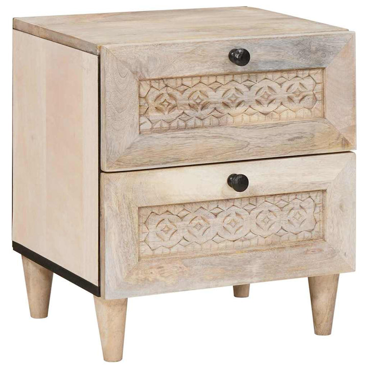 Natskab 2 pcs Hvid 40 x 33 x 46 cm Konstrueret træ