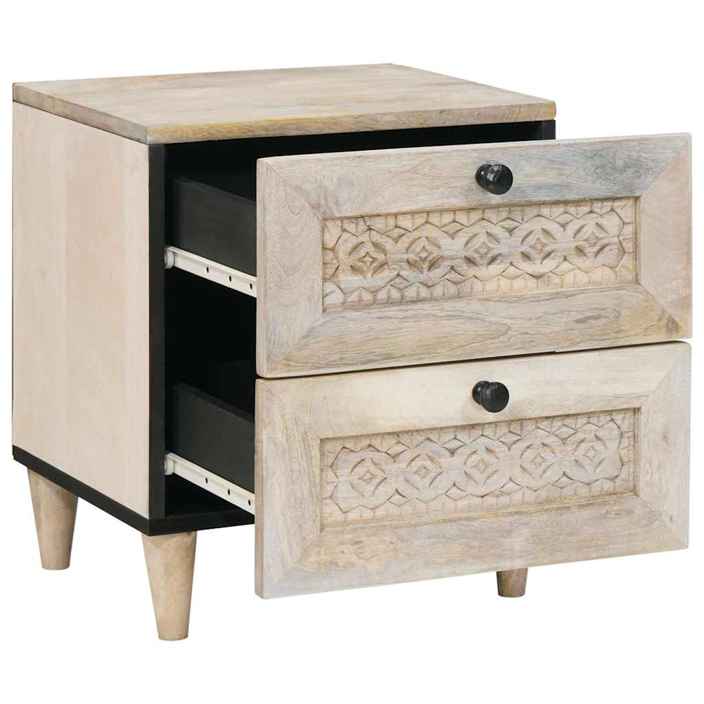 Natskab 2 pcs Hvid 40 x 33 x 46 cm Konstrueret træ