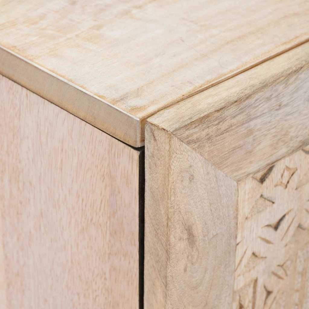 Sideboard Hvid 60 x 33 x 75 cm Massivt mangotræ
