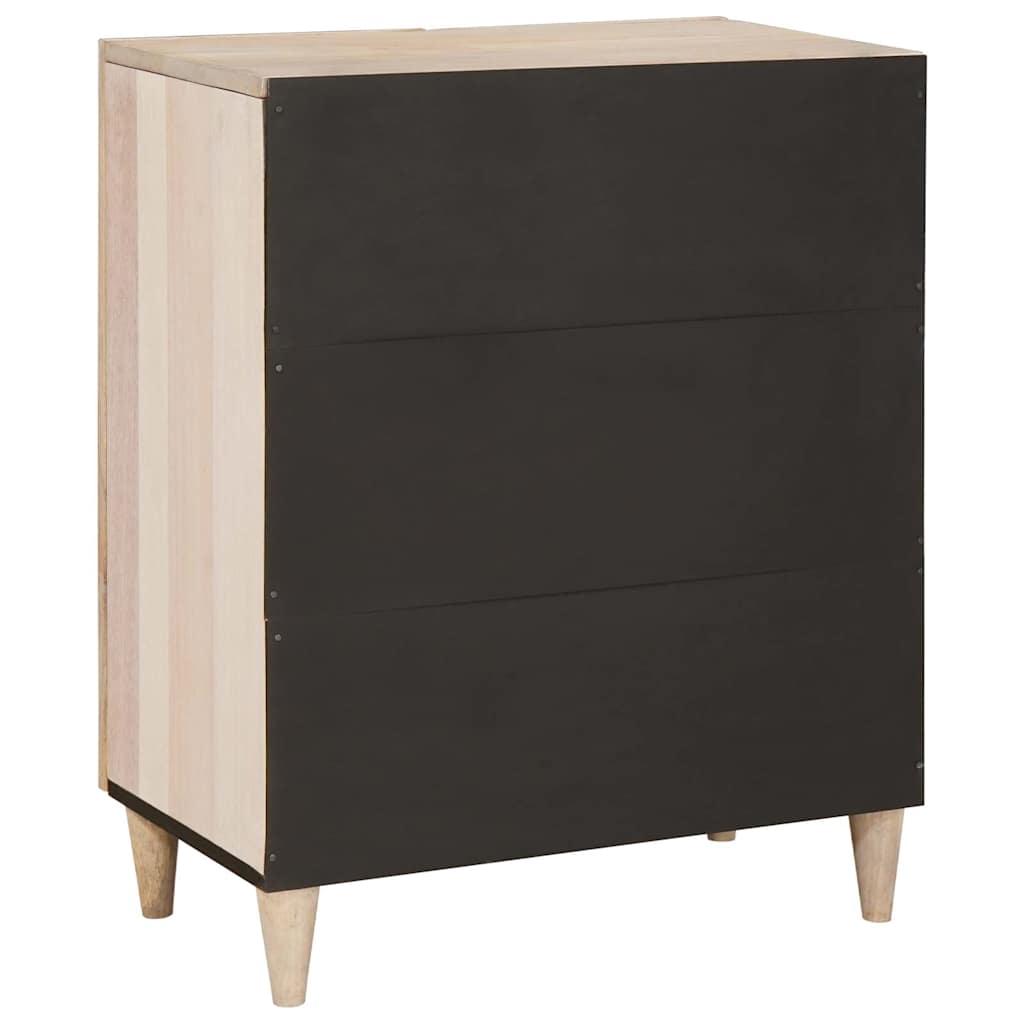 Sideboard Hvid 60 x 33 x 75 cm Massivt mangotræ