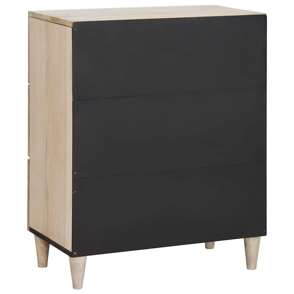 Sideboard Hvid 60 x 33 x 75 cm Massivt mangotræ
