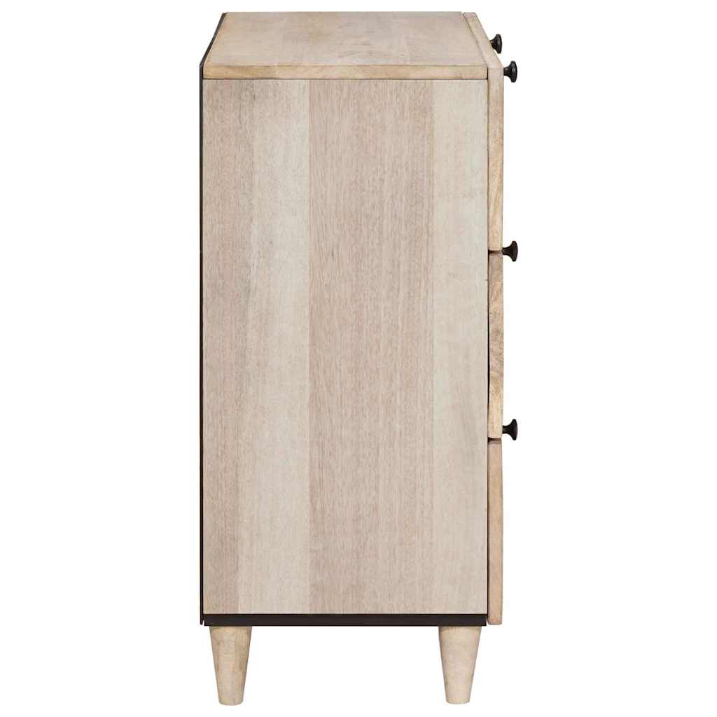 Sideboard Hvid 60 x 33 x 75 cm Massivt mangotræ