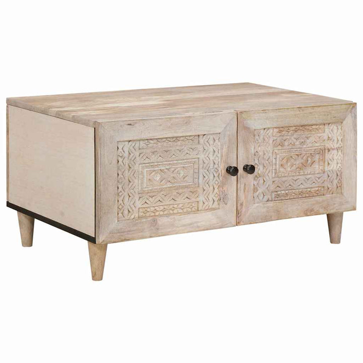 Sofabord Hvid 80 x 54 x 40 cm Konstrueret træ