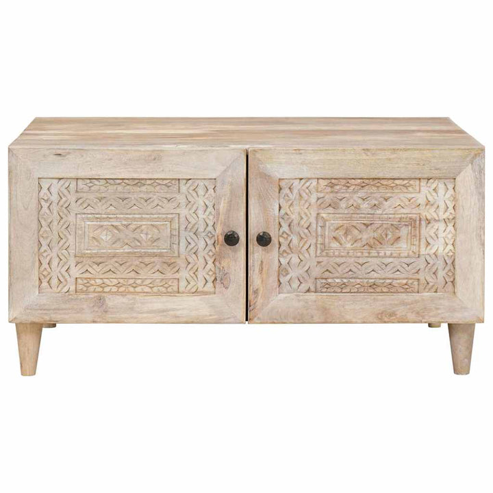 Sofabord Hvid 80 x 54 x 40 cm Konstrueret træ