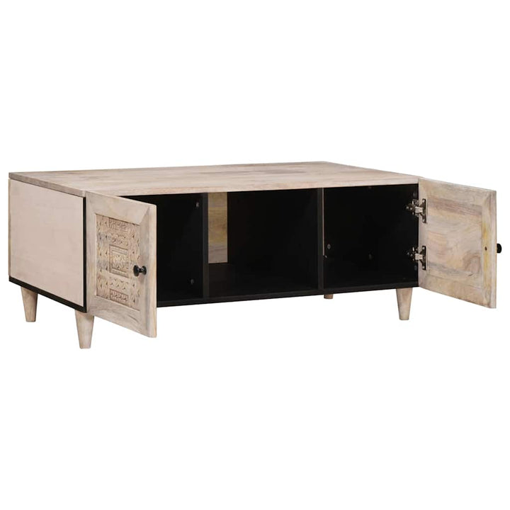 Sofabord Bleg Hvid 100 x 54 x 40 cm Massivt mangotræ