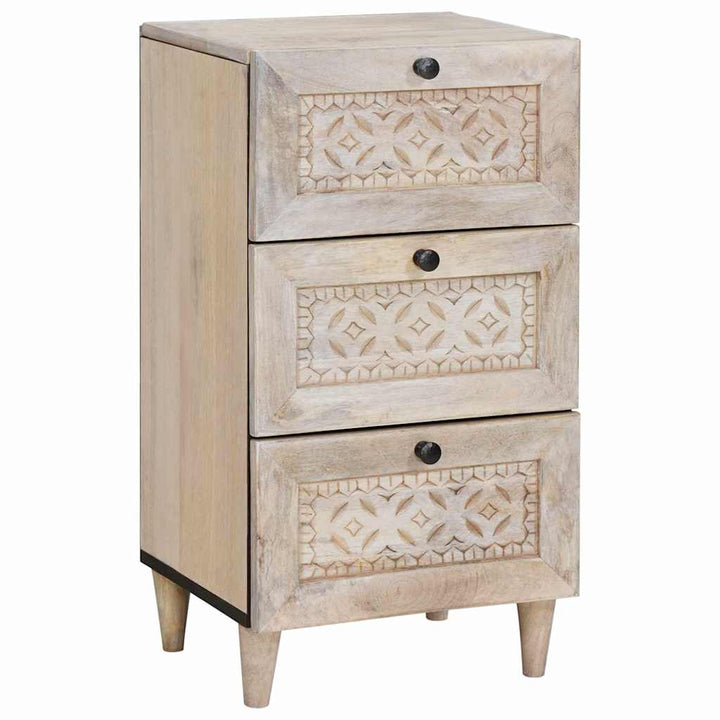 Sideboard med skuffe Hvid 33.5 x 40 x 75 cm