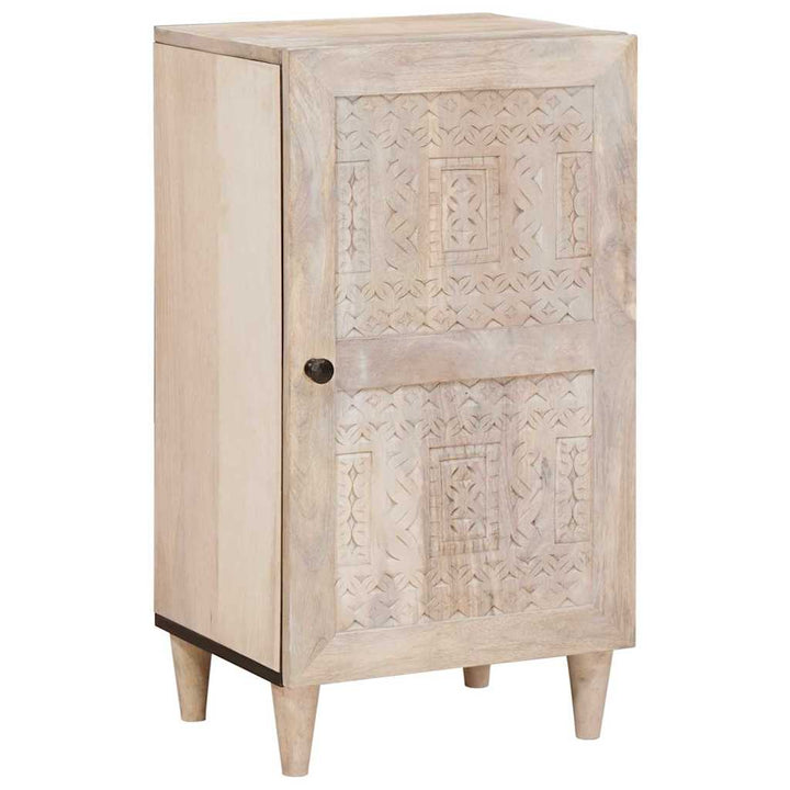 Sideboard Bleg Hvid 40 x 33 x 75 cm Massivt mangotræ