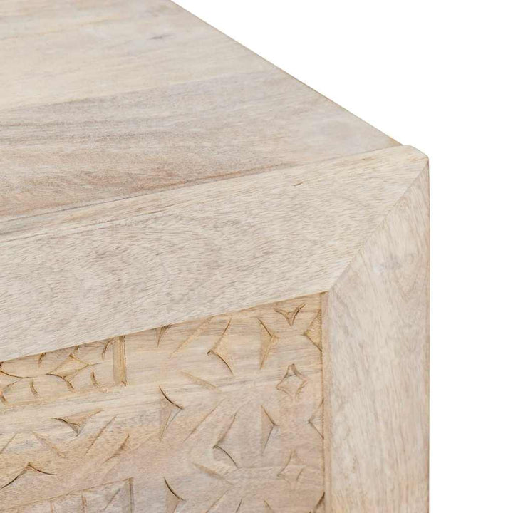 Sideboard Bleg Hvid 80 x 33 x 75 cm Massivt mangotræ