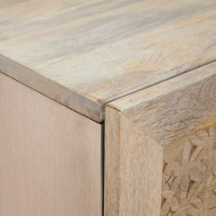 Highboard Hvid 40 x 33 x 110 cm Massivt mangotræ
