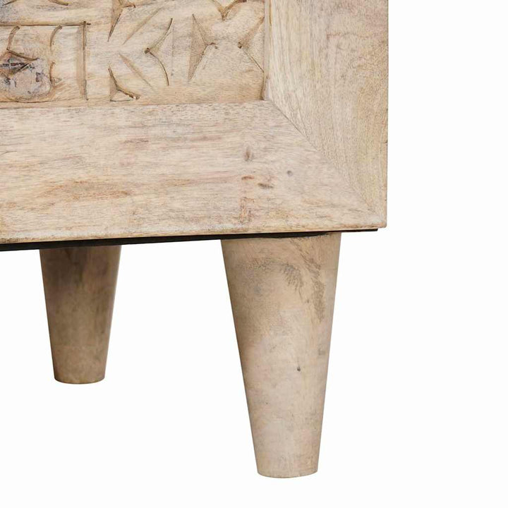 Highboard Hvid 40 x 33 x 110 cm Massivt mangotræ
