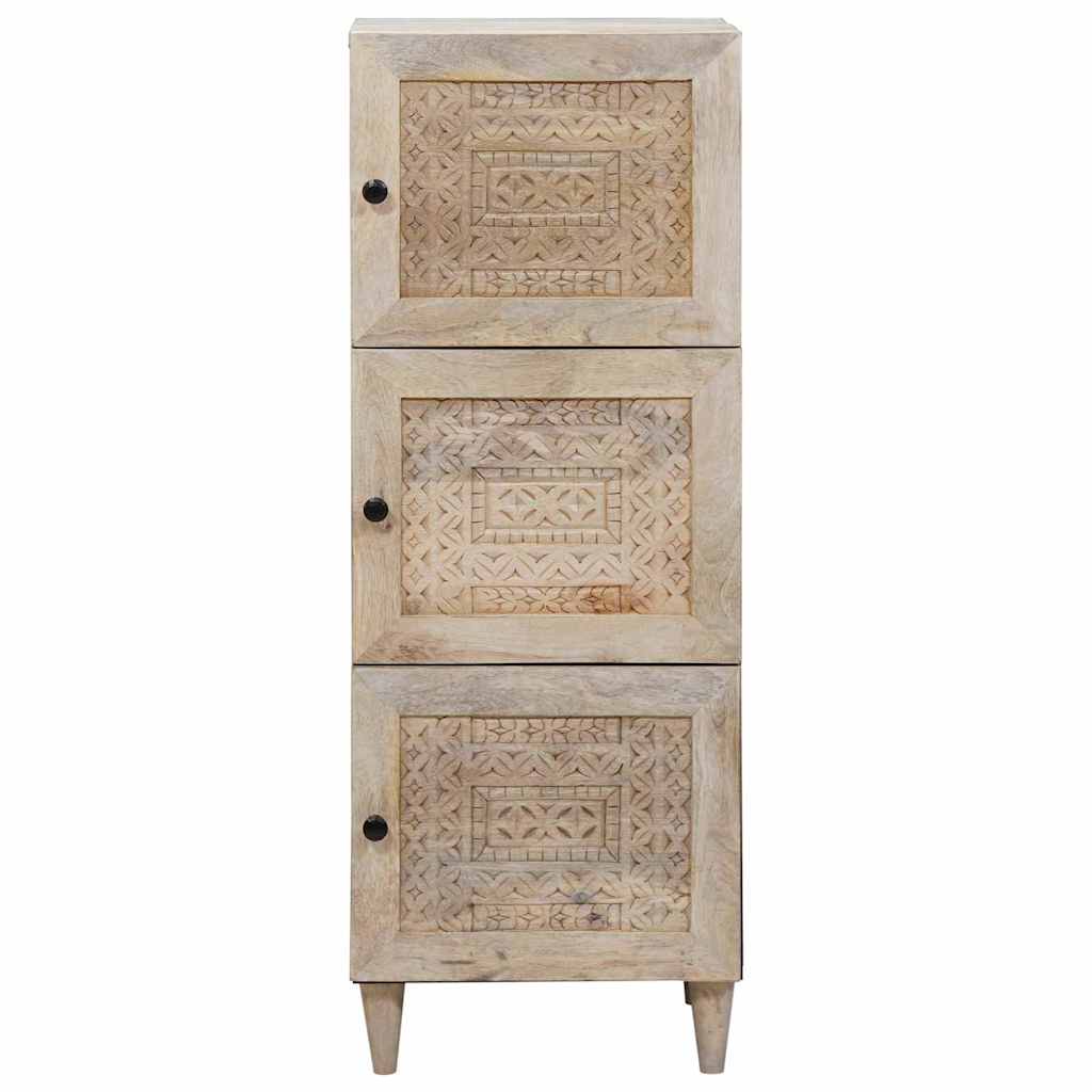 Highboard Hvid 40 x 33 x 110 cm Massivt mangotræ