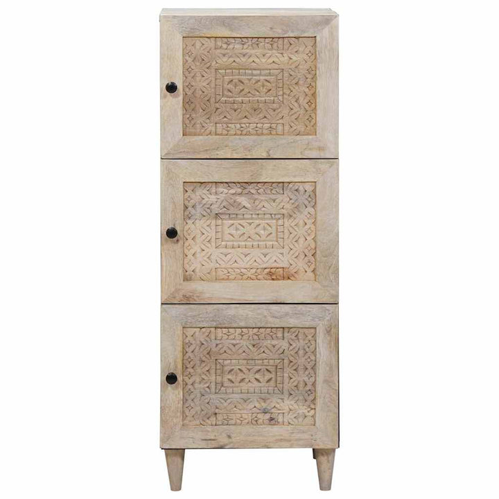 Highboard Hvid 40 x 33 x 110 cm Massivt mangotræ