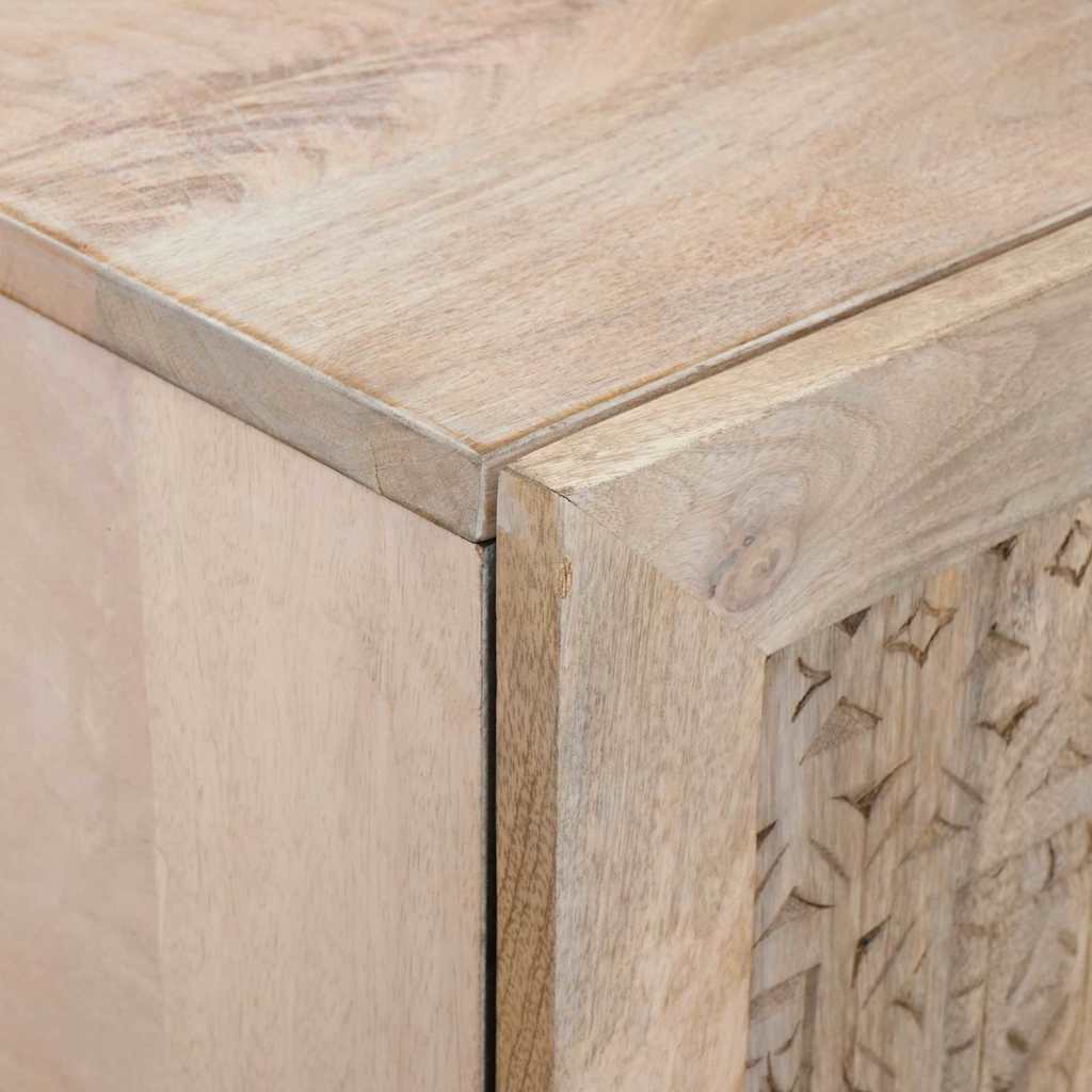 Highboard Hvid 60 x 33 x 100 cm Massivt mangotræ