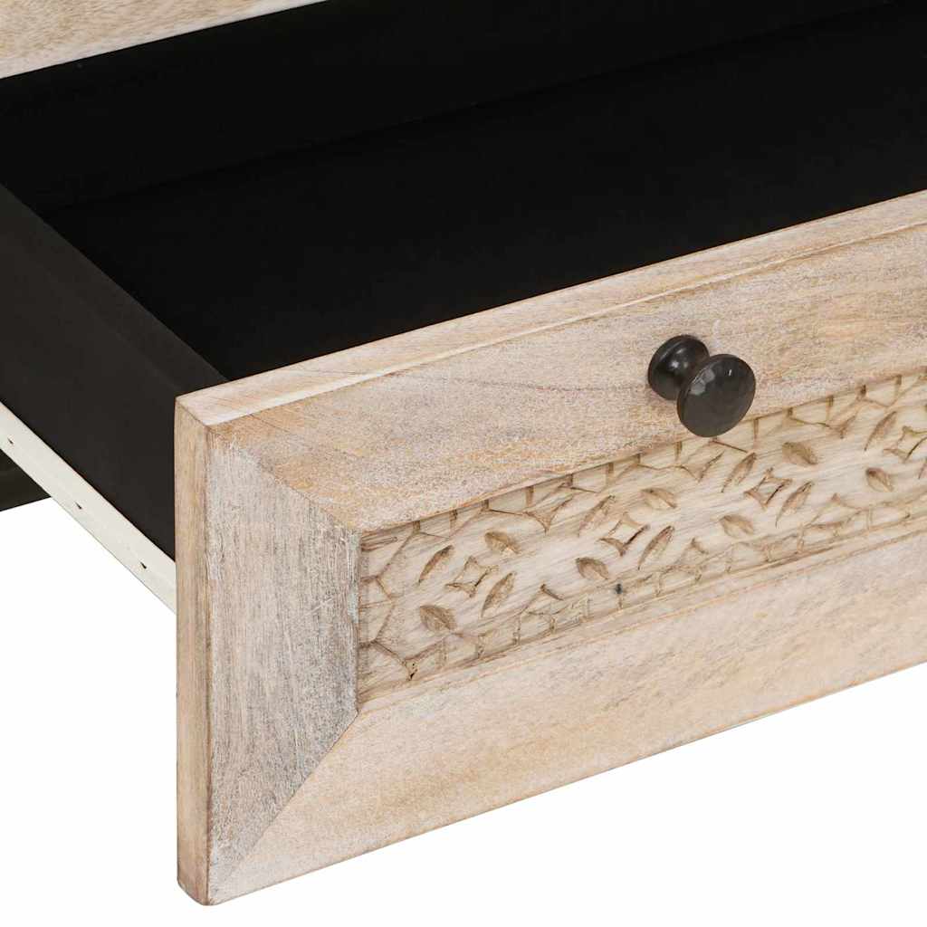 Highboard Hvid 60 x 33 x 100 cm Massivt mangotræ