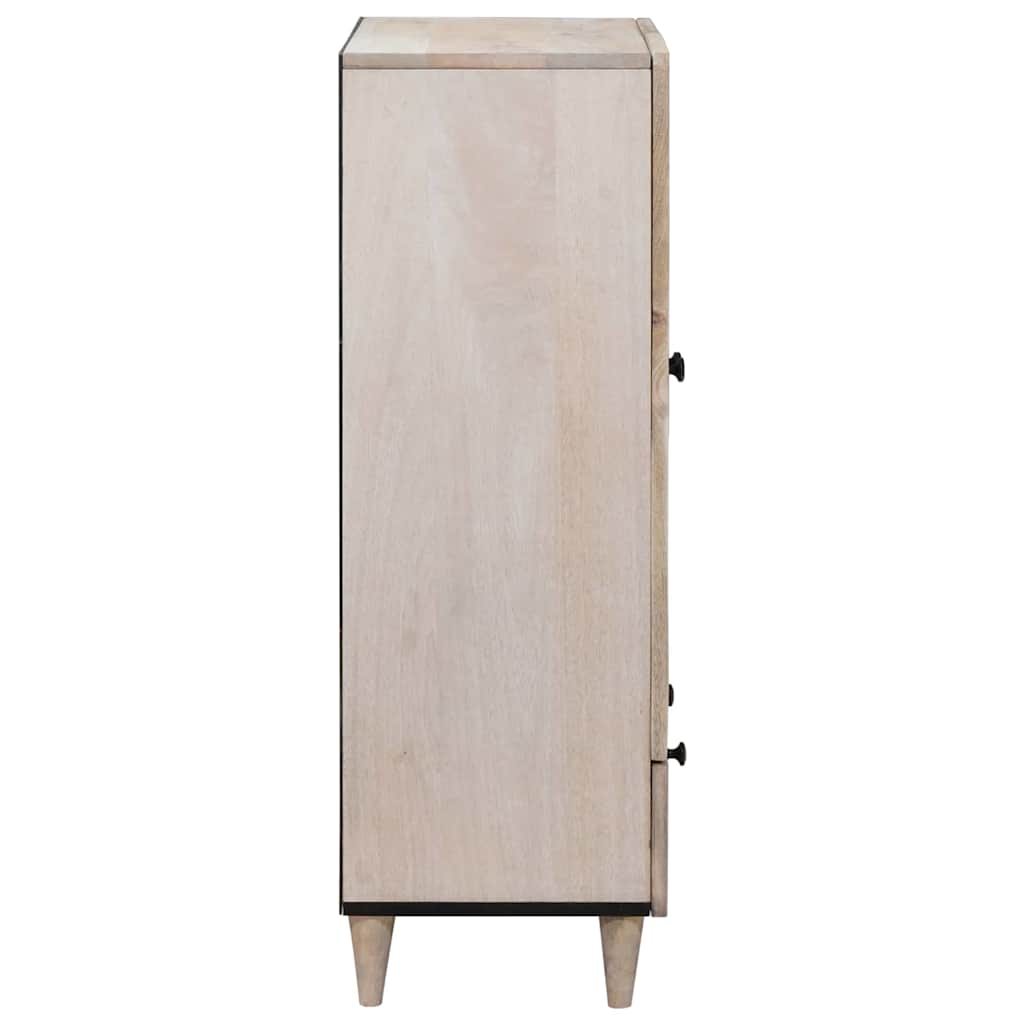 Highboard Hvid 60 x 33 x 100 cm Massivt mangotræ
