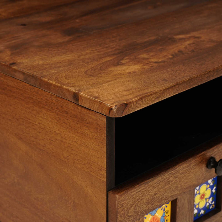 TV-skab med skuffe Valnød 70 x 33 x 46 cm Massivt mangotræ