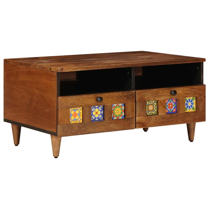 TV-skab med skuffe Valnød 70 x 33 x 46 cm Massivt mangotræ