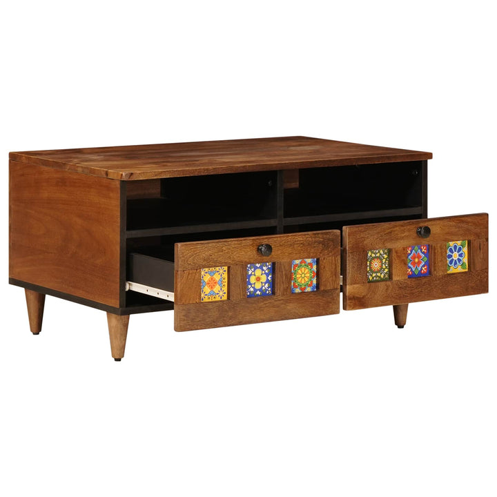 TV-skab med skuffe Valnød 70 x 33 x 46 cm Massivt mangotræ