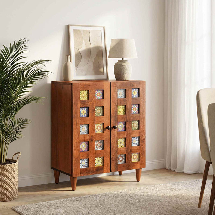 Sideboard Valnød 60 x 33 x 75 cm Massivt mangotræ