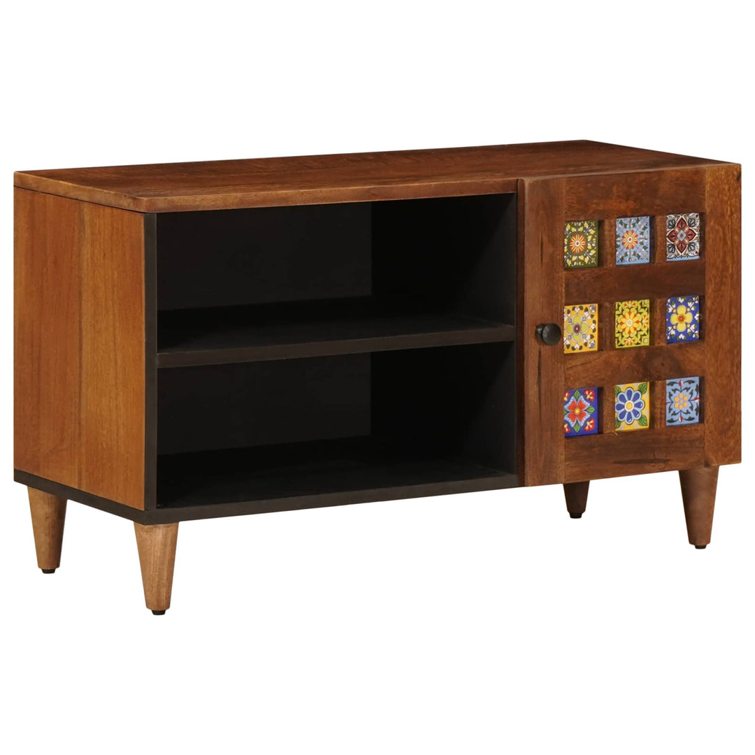 TV-skab med opbevaring Valnød 80 x 33 x 46 cm Massivt mangotræ