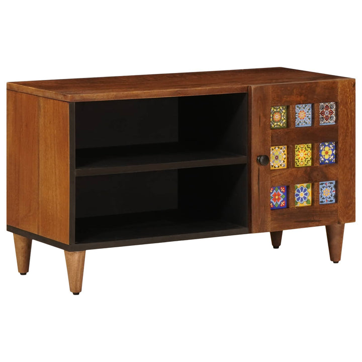TV-skab med opbevaring Valnød 80 x 33 x 46 cm Massivt mangotræ