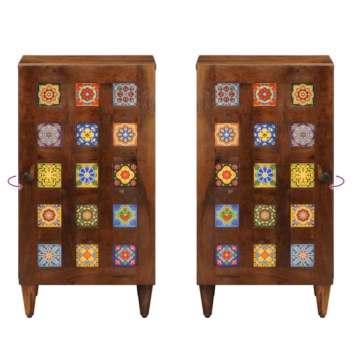 Sideboard med dør Valnød 40 x 33 x 75 cm Massivt mangotræ