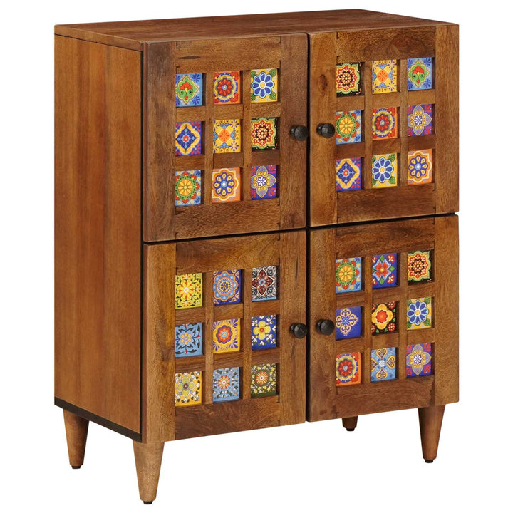 Sideboard med dør Valnød 60 x 33 x 75 cm Massivt mangotræ