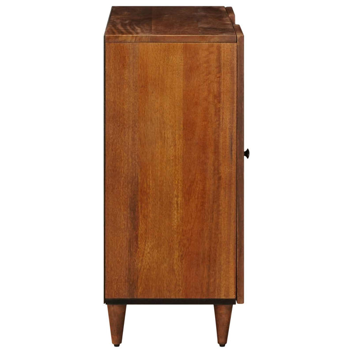 Sideboard med hylde Valnød 90 x 33,5 x 75 cm Massivt mangotræ
