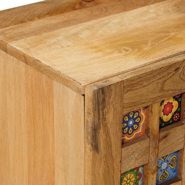 TV-skab med hylde Naturfarvet 105 x 33 x 46 cm Massivt mangotræ