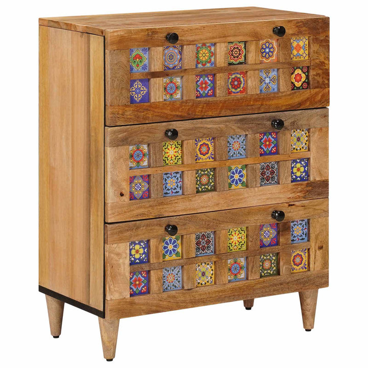 Sideboard Naturfarvet 60 x 33 x 75 cm Massivt mangotræ