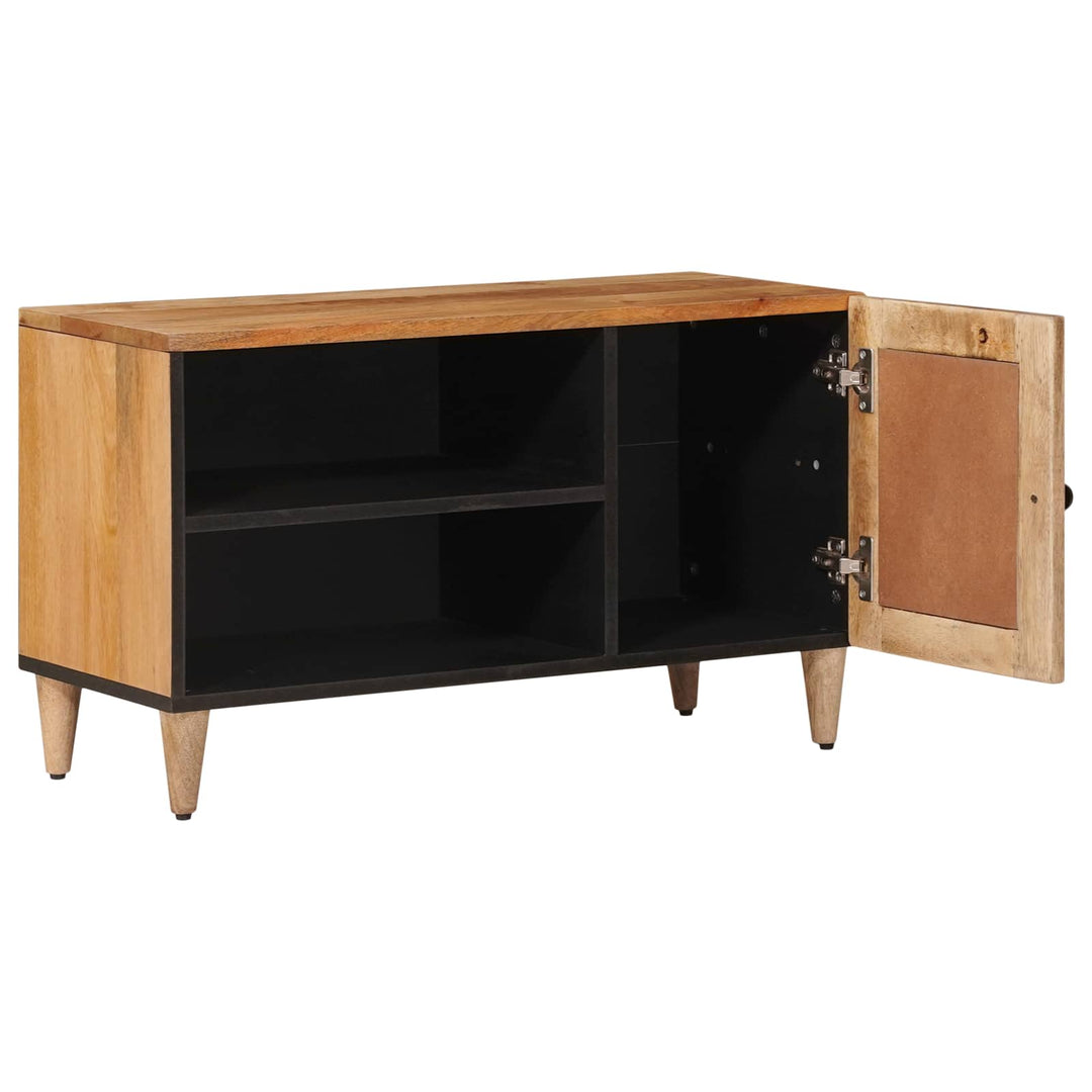 TV-skab med dør Naturfarvet 80 x 33 x 46 cm Massivt mangotræ