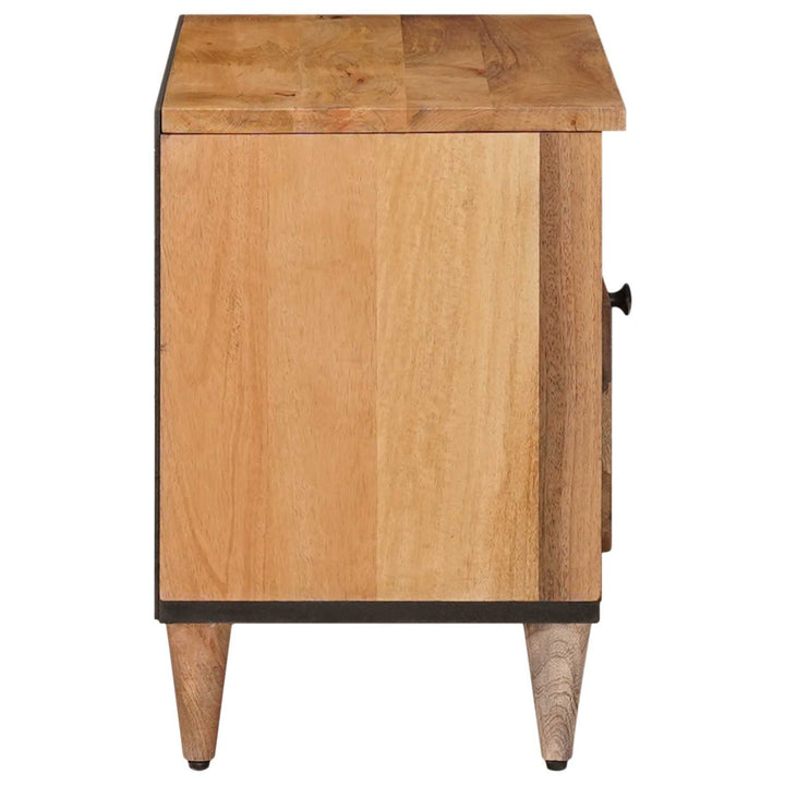 TV-skab med skuffe Naturfarvet 80 x 33 x 46 cm Massivt mangotræ