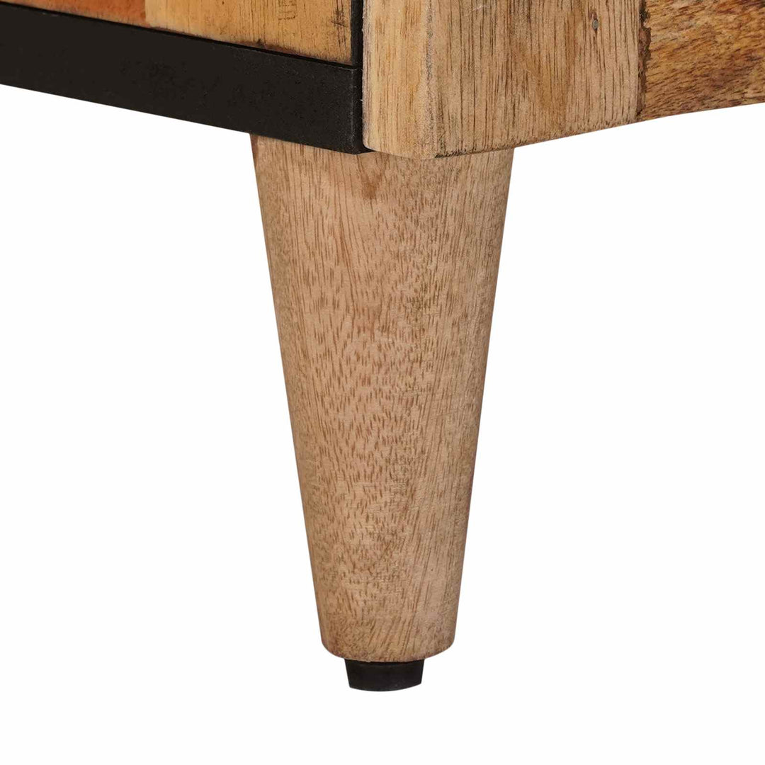 Sideboard med dør Naturfarvet 60 x 33 x 75 cm Massivt mangotræ