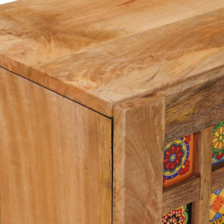 Sideboard Naturfarvet 90 x 33 x 75 cm Massivt mangotræ