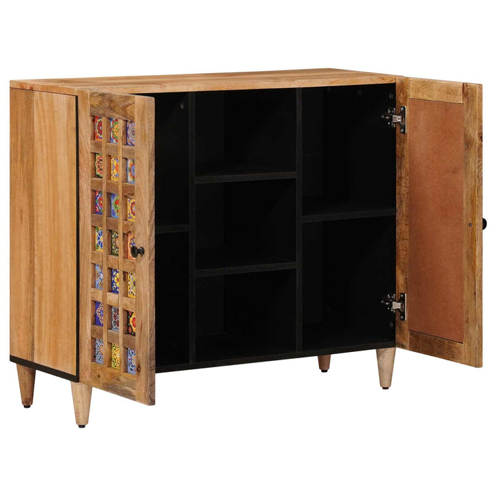 Sideboard Naturfarvet 90 x 33 x 75 cm Massivt mangotræ