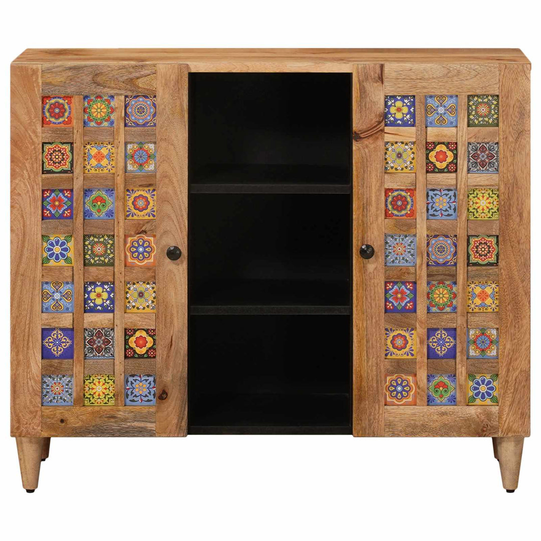 Sideboard Naturfarvet 90 x 33 x 75 cm Massivt mangotræ
