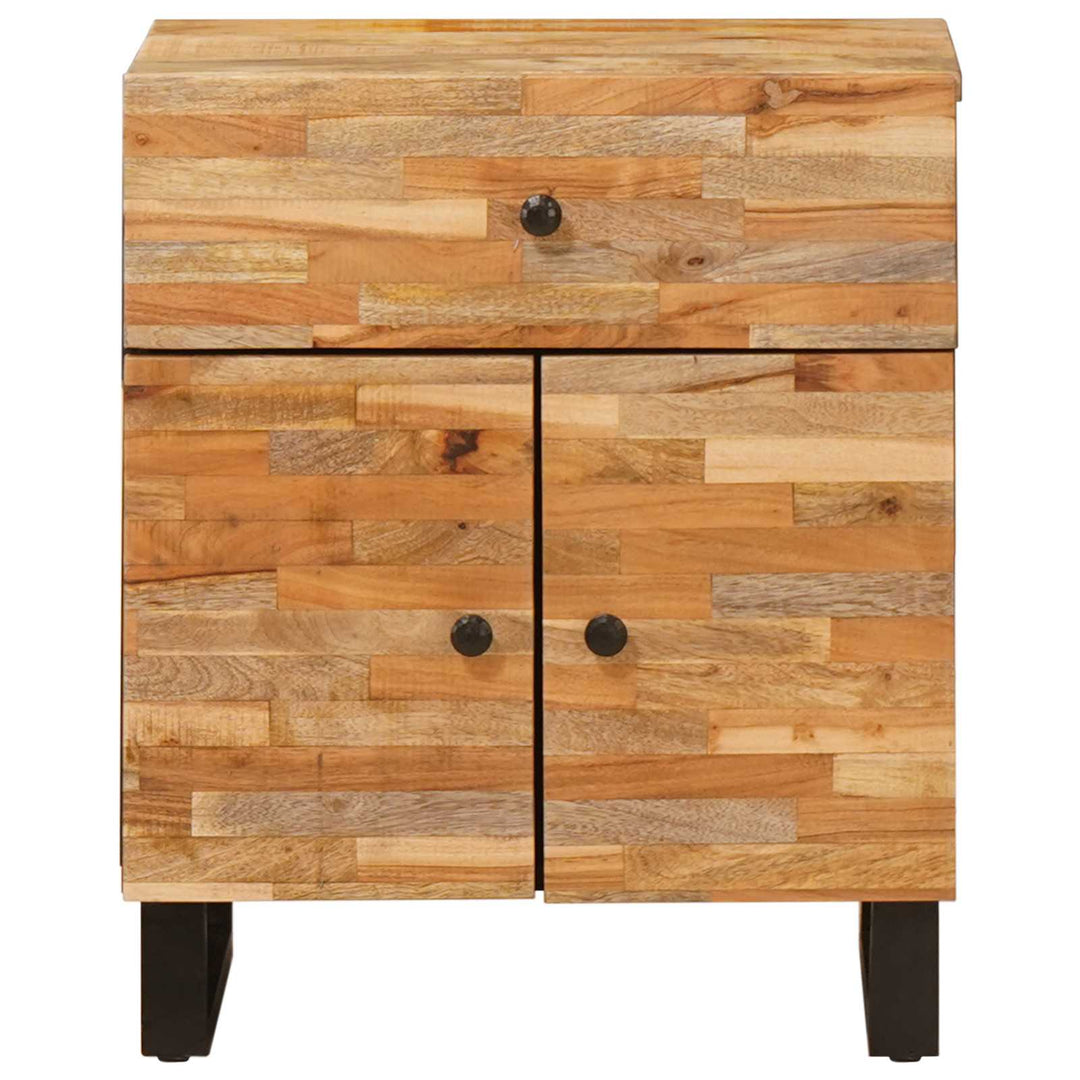 Sengekabinett med skuffe Brun 50 x 33 x 60 cm Massivt mangotræ