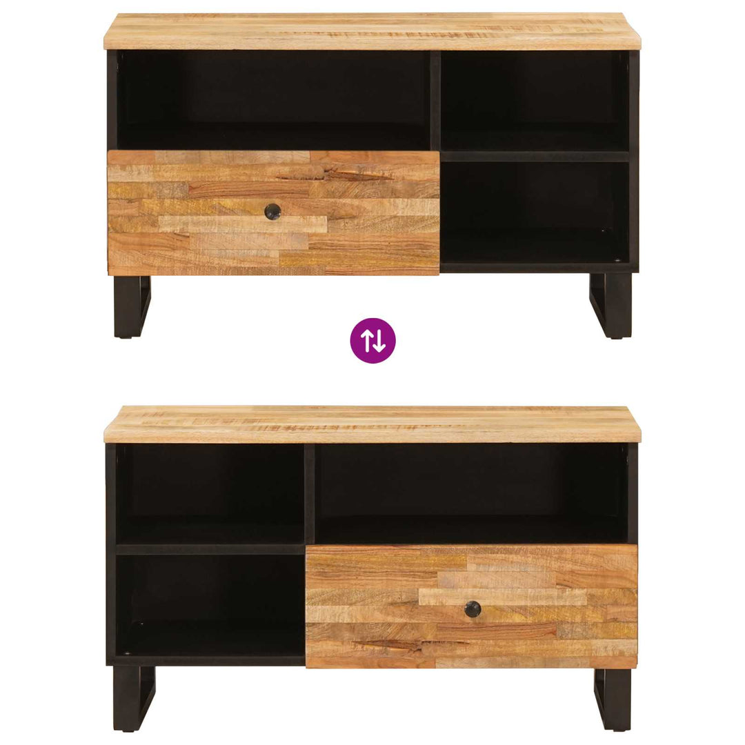 TV-skab Brun 80 x 33 x 46 cm Massivt mangotræ