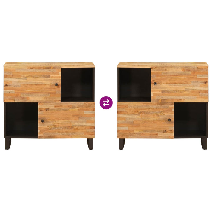 Sideskab med opbevaring Brun 80 x 33 x 75 cm Massivt mangotræ