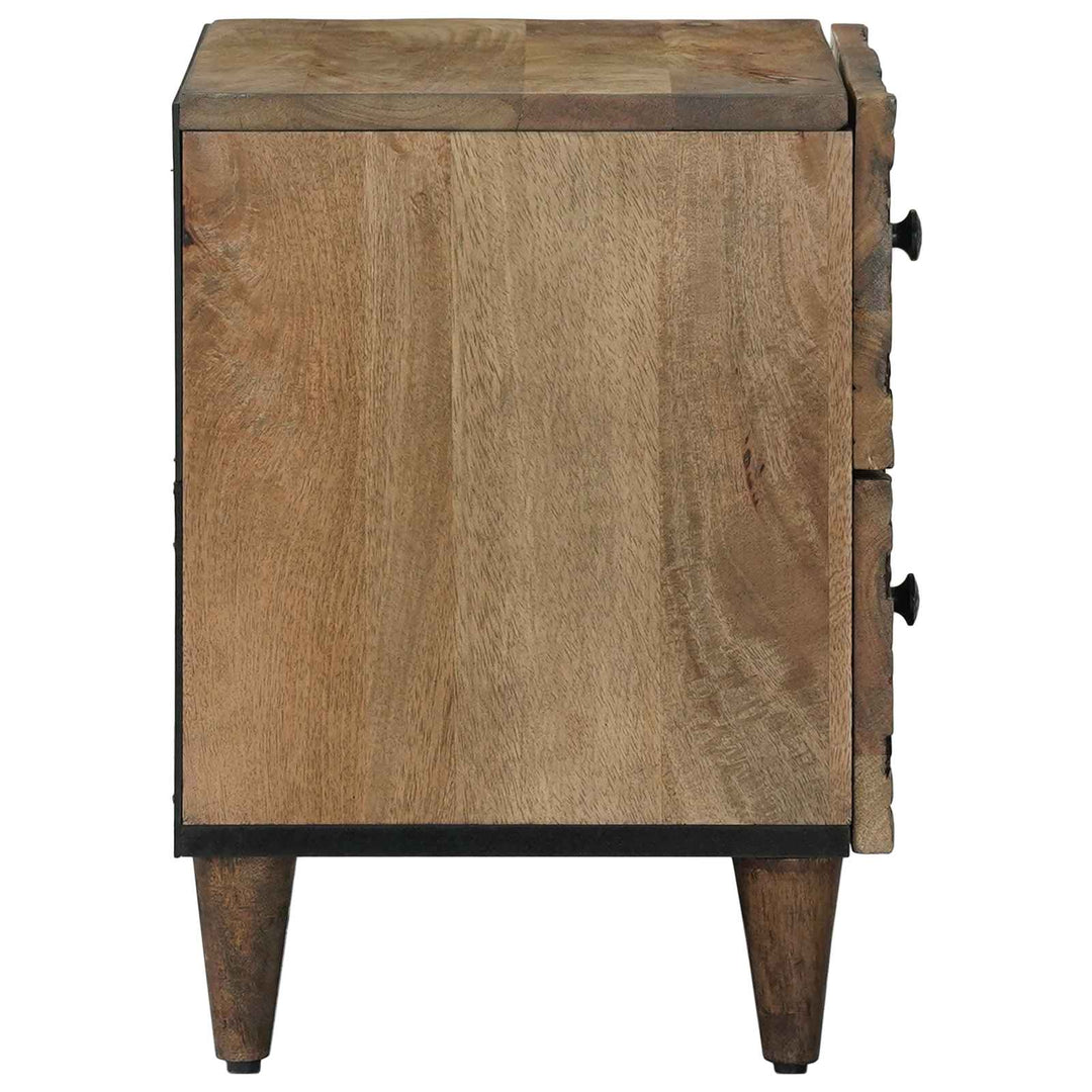 Natskab 2 pcs Brun 40 x 33,5 x 46 cm Massivt mangotræ