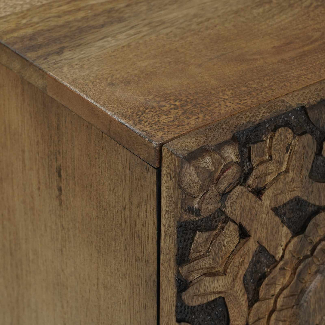TV-skab Brun 105 x 33,5 x 46 cm Massivt mangotræ