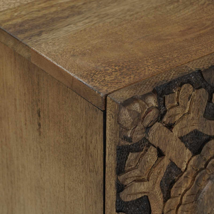 TV-skab Brun 105 x 33,5 x 46 cm Massivt mangotræ