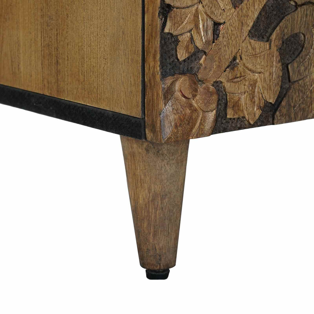 TV-skab Brun 105 x 33,5 x 46 cm Massivt mangotræ