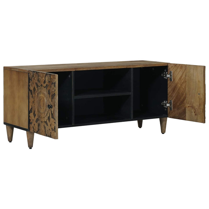 TV-skab Brun 105 x 33,5 x 46 cm Massivt mangotræ
