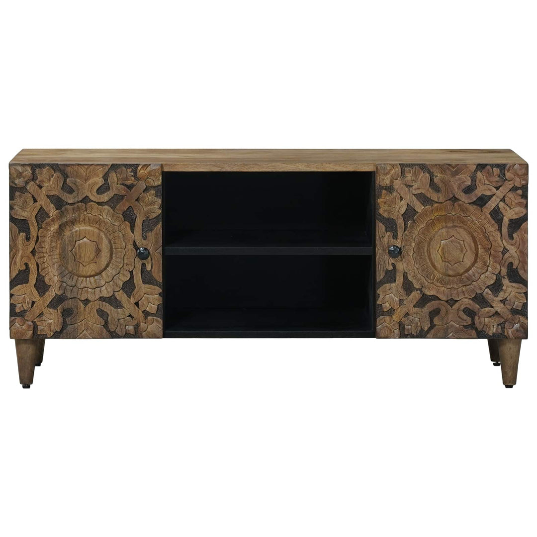 TV-skab Brun 105 x 33,5 x 46 cm Massivt mangotræ