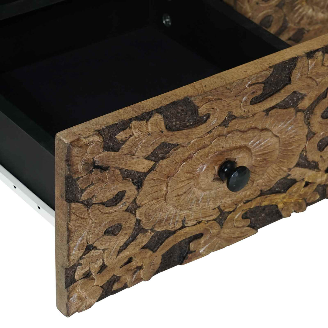 TV-skab Brun 70 x 33,5 x 46 cm Massivt mangotræ