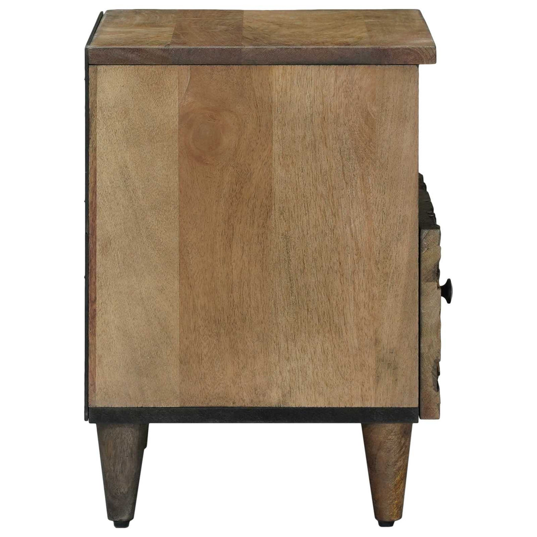 Sengekabinett 2 pcs Brun 40 x 33 x 46 cm Massivt mangotræ