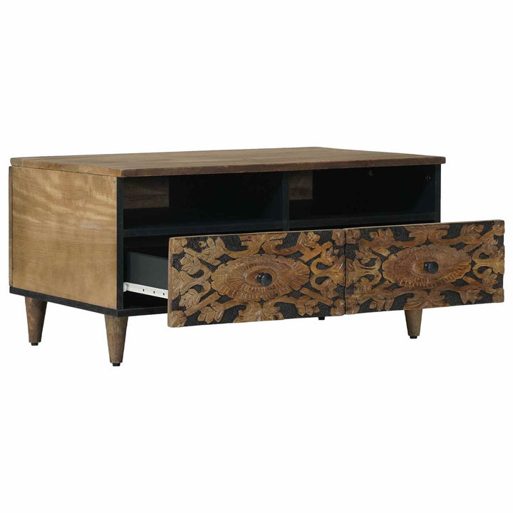 Sofabord med skuffe Brun 80 x 54 x 40 cm Massivt mangotræ