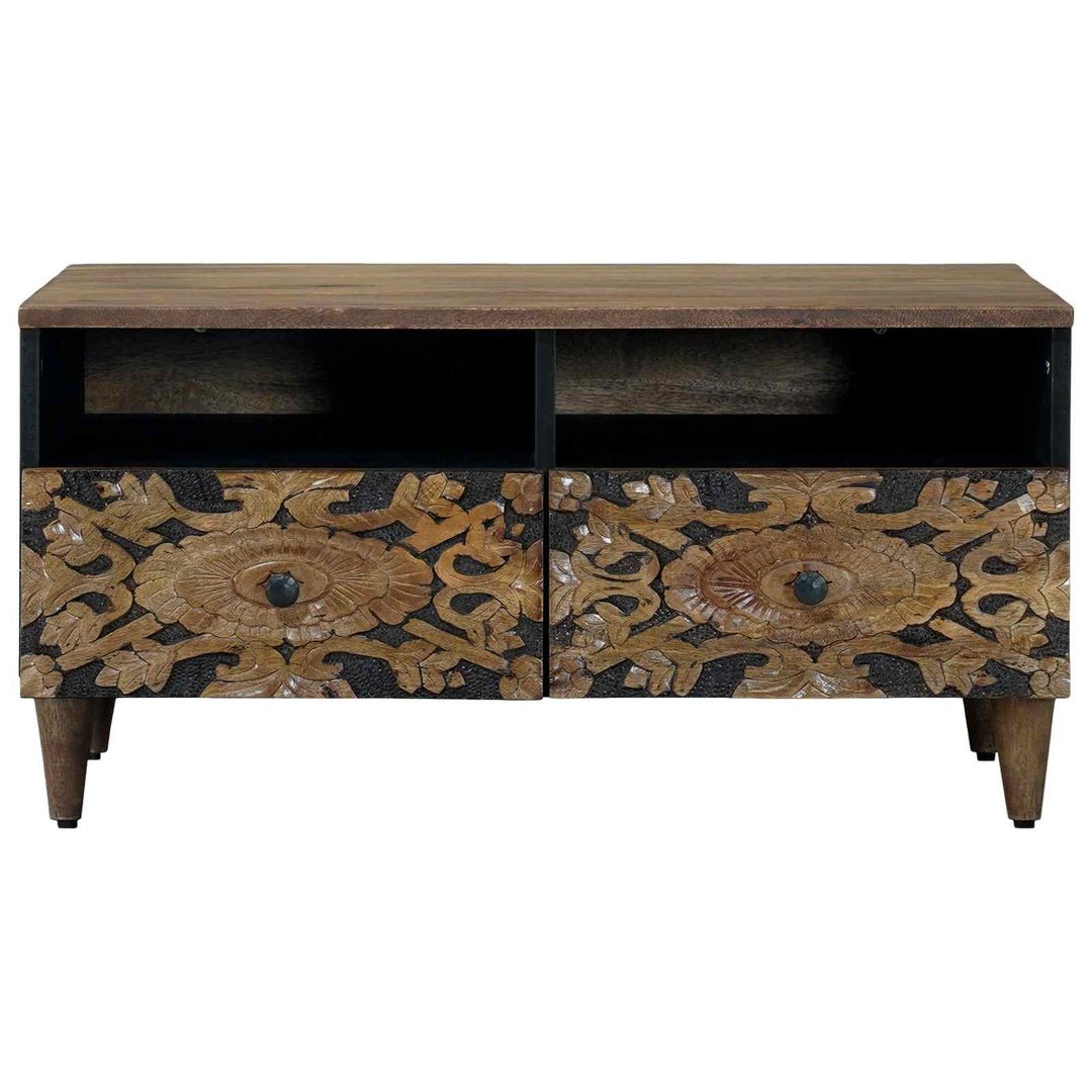 Sofabord med skuffe Brun 80 x 54 x 40 cm Massivt mangotræ